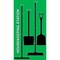 5S Supplies 5S Housekeeping Shadow Board Broom Station Version 10 - Green Board / Black Shadows  With Broom HSB-V10-GREEN-KIT - alternate 1